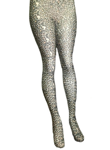 Quenny Leopard print opaque pantyhose.