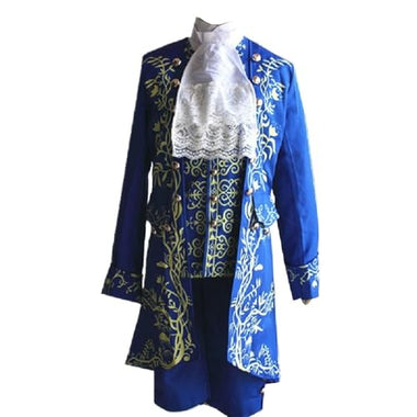 Halloween Beauty cosplay Beast Costume Men's Blue Movie Cosplay Prince Dress Up