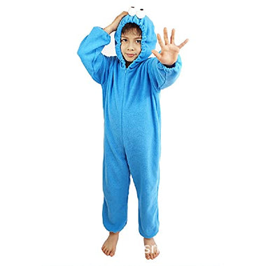 Halloween Children's Performance Costumes,Cookie Monster One-Piece Pajamas Cosplay Costumes,Party Dress Up Costumes.