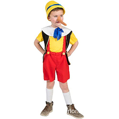 Halloween Long Nose Children's Cosplay Suits,Pinocchio Stage Performance Costumes,Masquerade Dress Up Costumes.