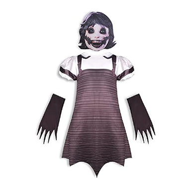 Halloween children's horror vampire costumes,girls' dark deception printet Agatha dresses.