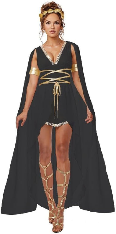 Halloween Women's Medieval Costume Ancient Greek Goddess Egyptian Cleopatra Dress COSPLAY Set