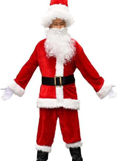 Christmas Santa Claus costumes,increased and thicker party performance costumes,adult male Santa Claus clothes.