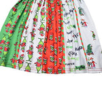 Quenny Children's Christmas costumes, thief green hair monster girls' dress, girls' long sleeve dress.