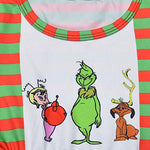 Quenny Children's Christmas costumes, thief green hair monster girls' dress, girls' long sleeve dress.