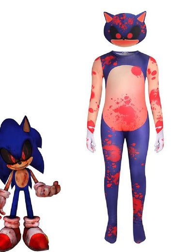 Halloween sonic dress up costume,cartoon sonic performance cosplay costumes.