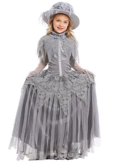 Halloween cosplay costumes,children's horror ghost bride vampire witch costumes,children stage party costumes.