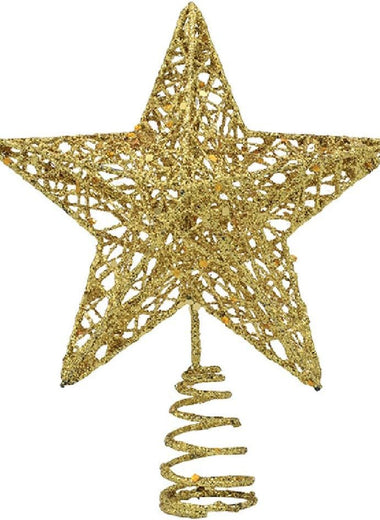 Christmas Tree Star Topper Xmas Tree Topper Star Christmas Decoration Glittered Tree-top Star