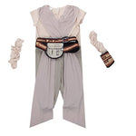 white soldier dark warrior cosplay Halloween costume,Star Wars Force Awakens Rey Girl Scavenger Rey costume.