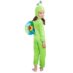 Green snail dress up, Halloween masquerade costume for children.2 pieces.