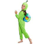 Green snail dress up, Halloween masquerade costume for children.2 pieces.