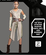 white soldier dark warrior cosplay Halloween costume,Star Wars Force Awakens Rey Girl Scavenger Rey costume.