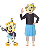 Halloween Cuphead Adventure Performance Costumes,Children's Mugman Cosplay Costumes,Stage Dress Up Costumes.