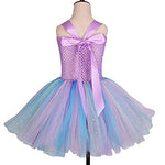 mermaid Ariel princess dresses with headband,girl' flowers starfish tutu dresses.