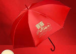 Red Umbrella wedding supplies lace edge embroidery vintage Chinese umbrella long handle umbrella folding umbrella