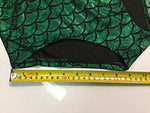 High Waisted Mermaid Fish Scale Shiny Stretchy Short