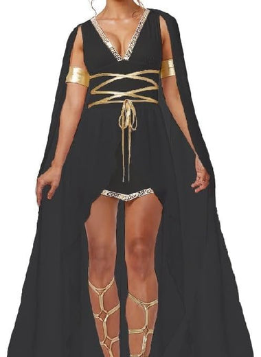 Halloween Women's Medieval Costume Ancient Greek Goddess Egyptian Cleopatra Dress COSPLAY Set
