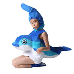 children's 3D marine animal costume,shark,clownfish,dolly,whale,dolphin,coral Halloween dance costume.