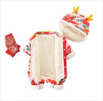 autumn and winter babys' clothes,baby-boys' Chinese style hooded jumpsuits,new year's winter clothes.