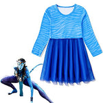 Halloween Girls' Anime Cosplay Costumes,Carnival Party Avatar Digital Print Stage Costumes,Mesh Performance Dresses.