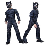 Halloween black panther cosplay costumes,children's performance costumes,anime performance muscle costumes.