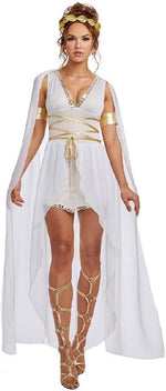 Halloween Women's Medieval Costume Ancient Greek Goddess Egyptian Cleopatra Dress COSPLAY Set