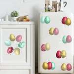 Easter Egg Multi-Piece Combination Frosted Stickers,Gold Red Easter Egg Wall Stickers,Holiday Home Home Decorations.