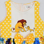Halloween New Digital Print Lion King Costumes,Girls' Stage Performance Princess Dresses,Bow Puffy Dress Up Costumes.
