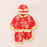 new babys' chinese style suits,boys' and girls' Tang suits,chinese style velvet New Year greetings clothes.