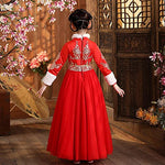 Girls' Hanfu,Children's Thickened Tang Suit With Cloak,Chinese Style New Year's Clothing