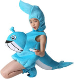 children's 3D marine animal costume,shark,clownfish,dolly,whale,dolphin,coral Halloween dance costume.