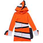 clownfish parent-child costumes,ocean theme party costumes,Halloween cosolay stage performance costumes.