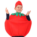 children's tomato shaped costume,children's vegetable costume,Halloween decoration cosplay costume.