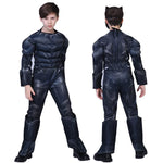 Halloween black panther cosplay costumes,children's performance costumes,anime performance muscle costumes.