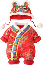 autumn and winter babys' clothes,baby-boys' Chinese style hooded jumpsuits,new year's winter clothes.