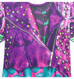 Descendants 3 costume,Halloween party jumpsuit+gloves,stage performance costumes.