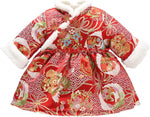 girls' cheongsam dress,baby-girls' thickened Chinese style princess dress,babys' new year's dresses.