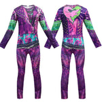 Descendants 3 costume,Halloween party jumpsuit+gloves,stage performance costumes.