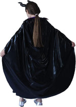 girls' performance costumes,Halloween black witch maleficent cosplay costume .3 pieces set.
