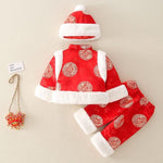 Baby Romper Suits,Baby Tang Suit New Year's Clothing,Winter Chinese Style Festive Embroidered Velet Suits.