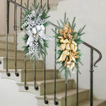 Christmas Swags Staircase Decoration Hanging Stair Teardrop Swag Garlands