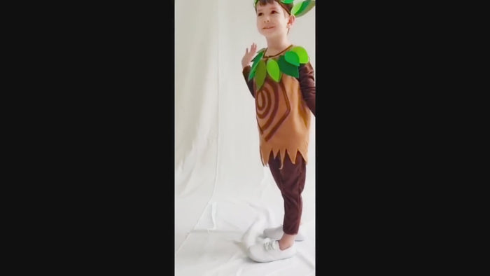Halloween new children's Groot costumes,make-up party cute tree people stage performance costumes.