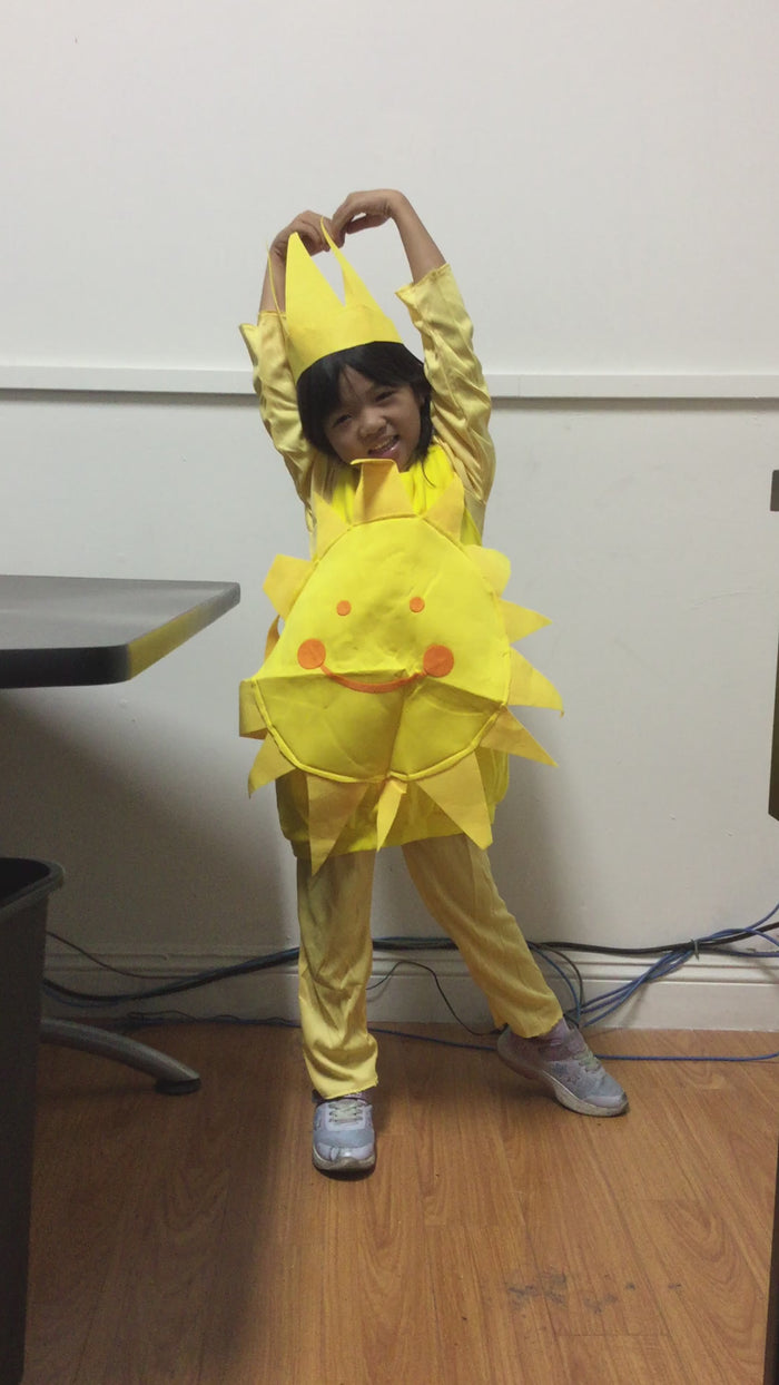 children's halloween flowers blossoming like the sun cosplay costume,stage performance party costume.