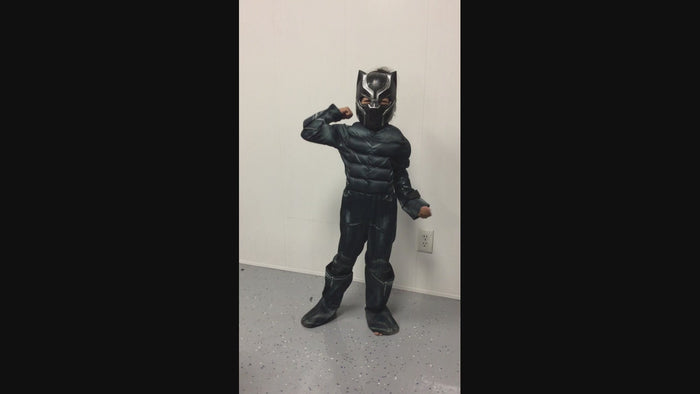 Halloween black panther cosplay costumes,children's performance costumes,anime performance muscle costumes.