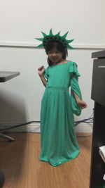 Halloween Costumes,Parent-child American Statue Of Liberty Cosplay Costumes,Party Ancient Greek Girl Performance Dresses.