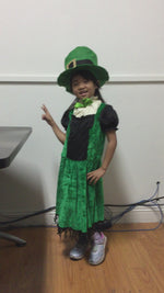 Quenny children's Irish leprechaun dress,Halloween St. Patrick's Day Costume.