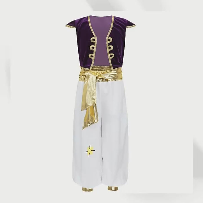 Halloween Aladdin magic lamp cosplay suits,Aladdin prince cosplay costume,children's live-action costume.